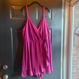 torrid Hot Pink Wrap Skort/Dress with Ruffle Trim